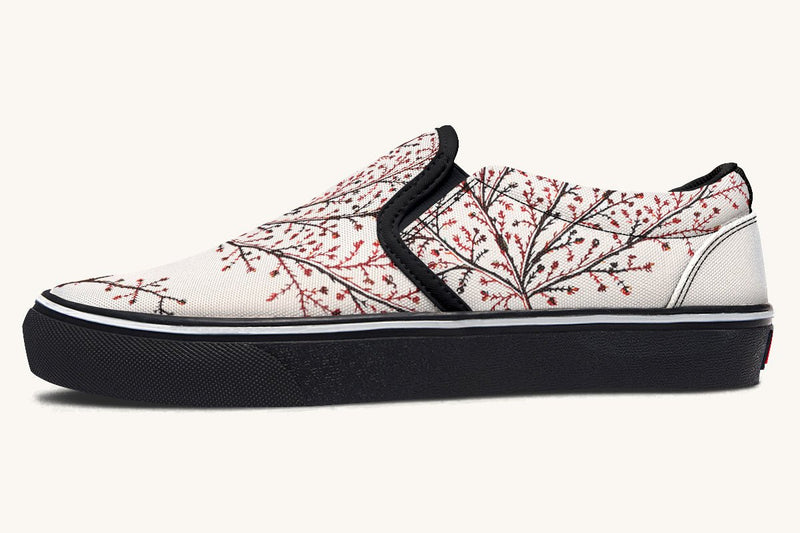 A Delicate Breath Red Slip On Shoes - Jaded Lament