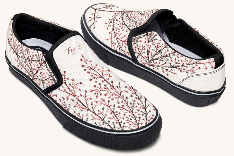 A Delicate Breath Red Slip On Shoes - Jaded Lament
