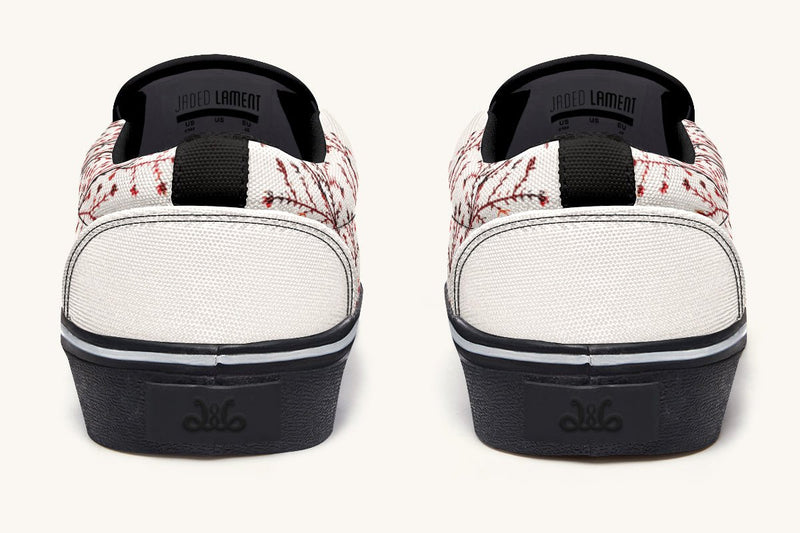 A Delicate Breath Red Slip On Shoes - Jaded Lament