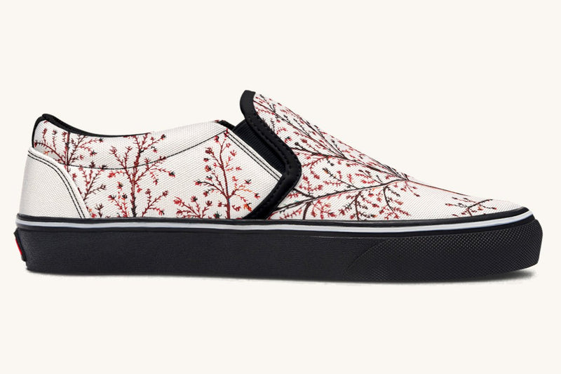 A Delicate Breath Red Slip On Shoes - Jaded Lament