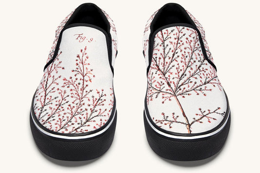 A Delicate Breath Red Slip On Shoes - Jaded Lament
