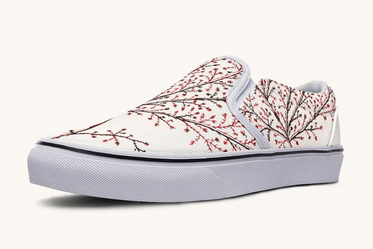 A Delicate Breath Red Slip On Shoes - Jaded Lament