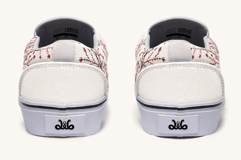 A Delicate Breath Red Slip On Shoes - Jaded Lament