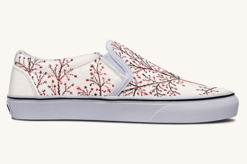 A Delicate Breath Red Slip On Shoes - Jaded Lament