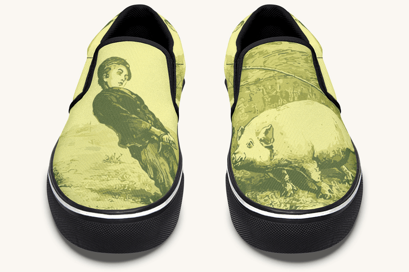 A Pig and His Boy Slip On Shoes - Jaded Lament