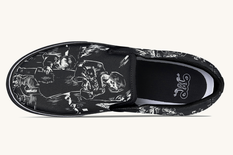 After the Fire Survival Is Defiance Slip On Shoes - Jaded Lament