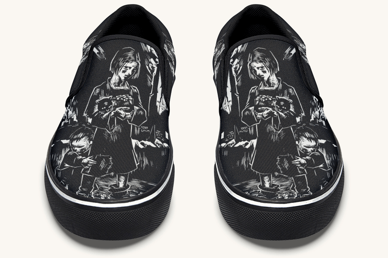 After the Fire Survival Is Defiance Slip On Shoes - Jaded Lament