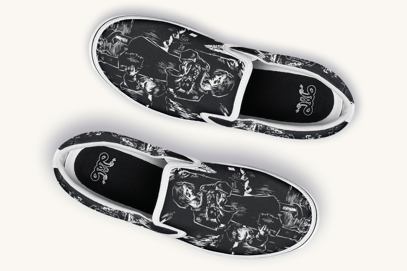 After the Fire Survival Is Defiance Slip On Shoes - Jaded Lament