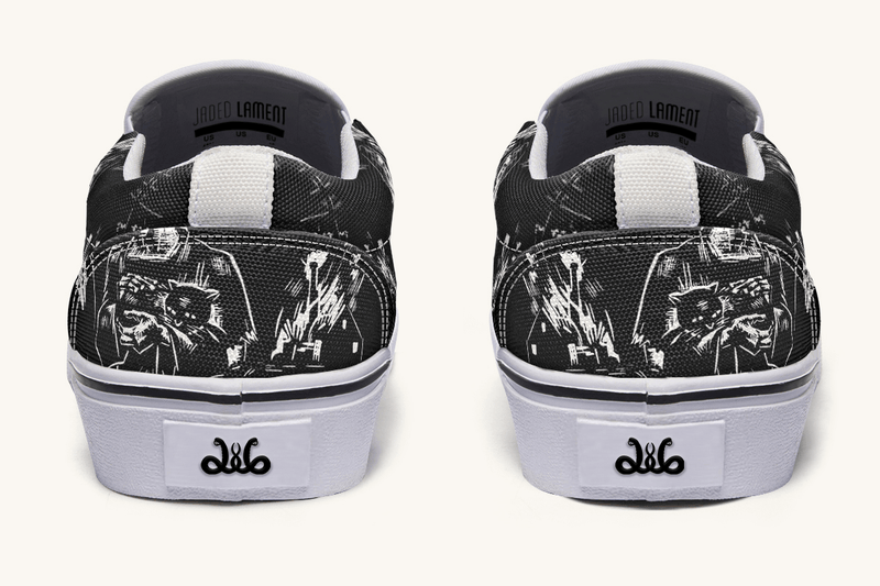 After the Fire Survival Is Defiance Slip On Shoes - Jaded Lament