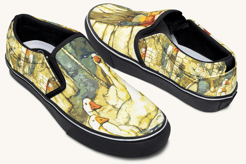 Alas Dear Goose Girl Slip On Shoes - Jaded Lament