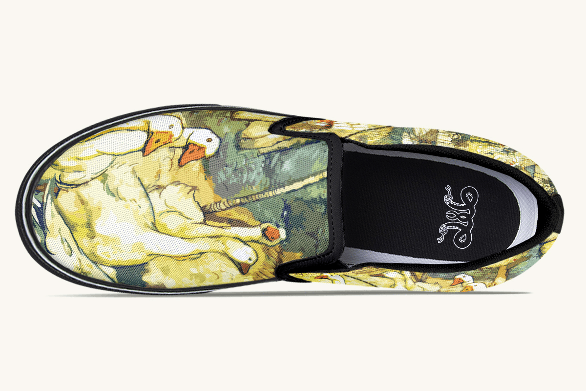Alas Dear Goose Girl Slip On Shoes - Jaded Lament
