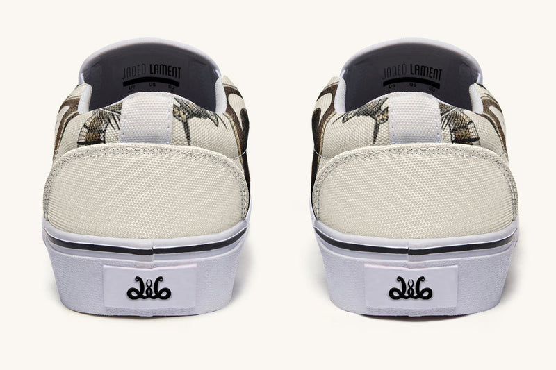 An Arrangement of Frogs and Snakes Slip On Shoes - Jaded Lament