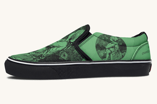 Beneath The Green Silence Slip On Shoes - Jaded Lament