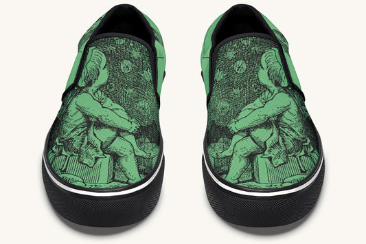 Beneath The Green Silence Slip On Shoes - Jaded Lament