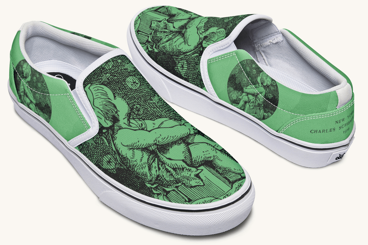 Beneath The Green Silence Slip On Shoes - Jaded Lament