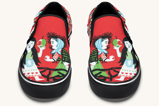 Beneath The Red Canopy Slip On Shoes - Jaded Lament