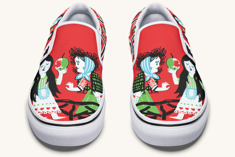Beneath The Red Canopy Slip On Shoes - Jaded Lament