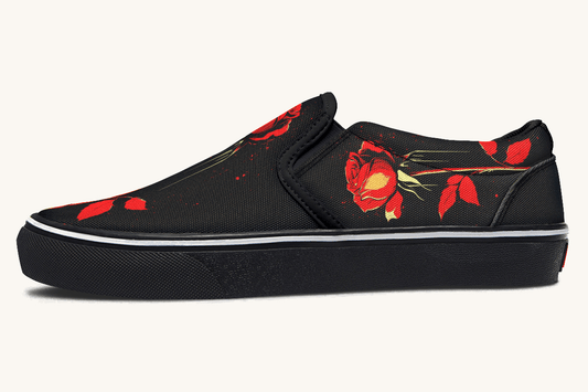 Bleeding Rose Slip On Shoes - Jaded Lament