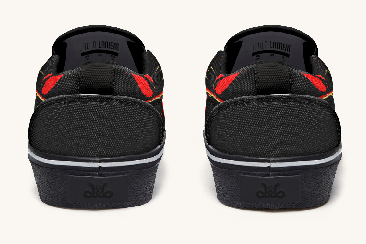 Bleeding Rose Slip On Shoes - Jaded Lament