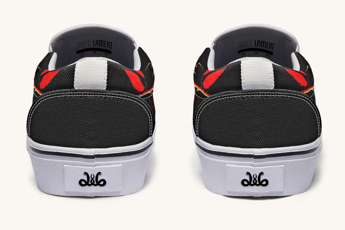 Bleeding Rose Slip On Shoes - Jaded Lament