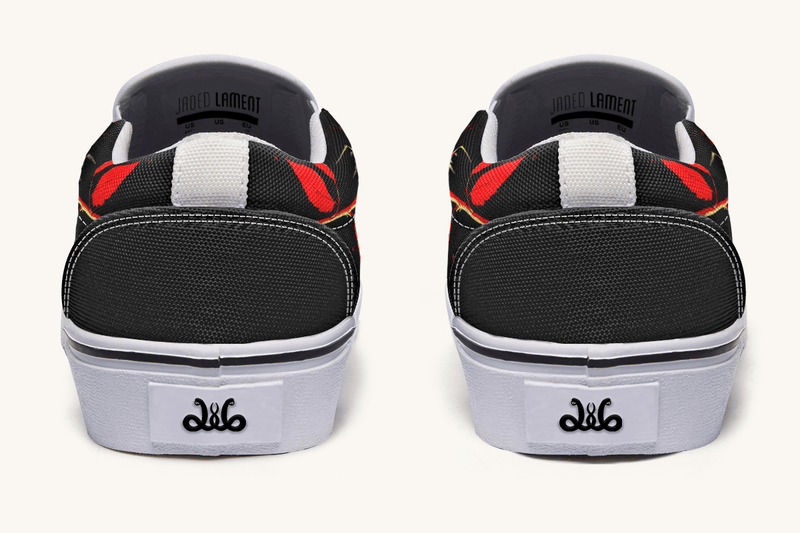 Bleeding Rose Slip On Shoes - Jaded Lament