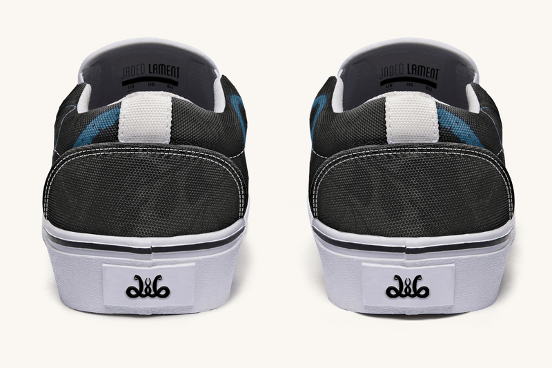 The Blue Coil Shadow Snake Slip On Shoes - Jaded Lament
