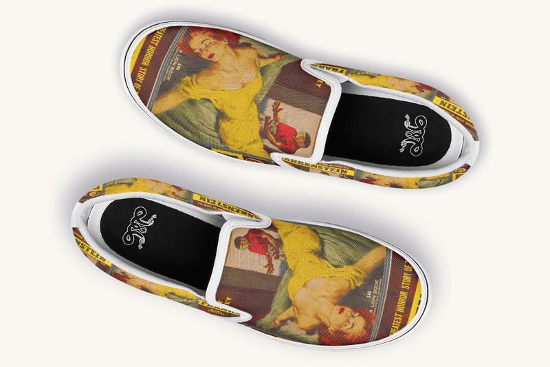 Bride of Lightning – Frankenstein Remade Slip On Shoes - Jaded Lament