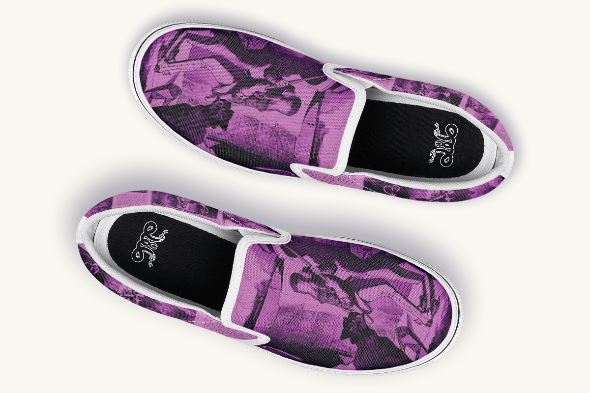 Brother of Fire And Folly Slip On Shoes - Jaded Lament