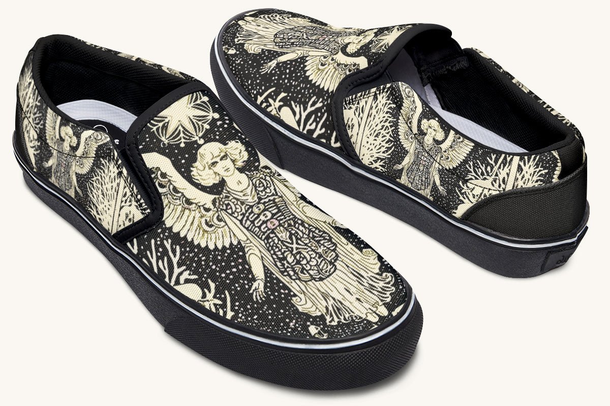 Call Upon the Star Cream Slip On Shoes - Jaded Lament