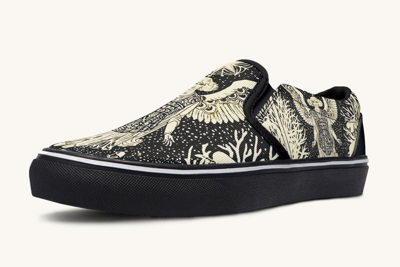 Call Upon the Star Cream Slip On Shoes - Jaded Lament