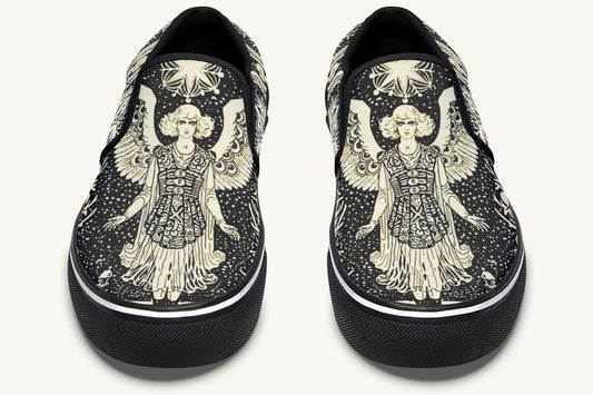 Call Upon the Star Cream Slip On Shoes - Jaded Lament