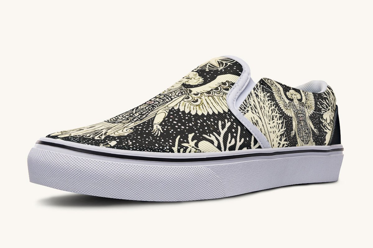 Call Upon the Star Cream Slip On Shoes - Jaded Lament