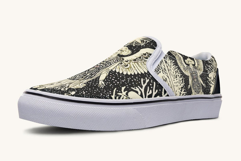 Call Upon the Star Cream Slip On Shoes - Jaded Lament