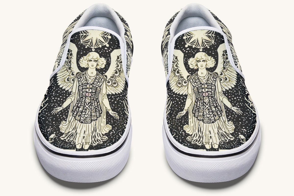Call Upon the Star Cream Slip On Shoes - Jaded Lament