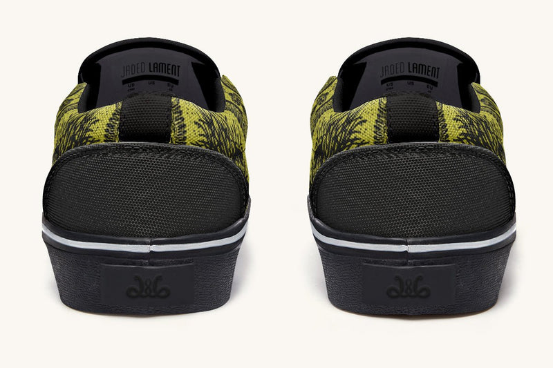 Call Upon the Star Green Black Slip On Shoes - Jaded Lament