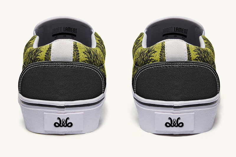 Call Upon the Star Green Black Slip On Shoes - Jaded Lament