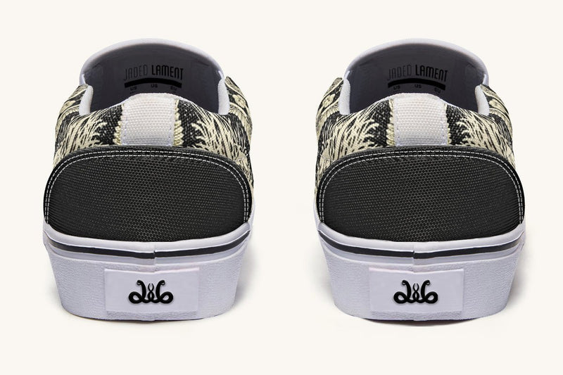 Call Upon the Star Green White Slip On Shoes - Jaded Lament