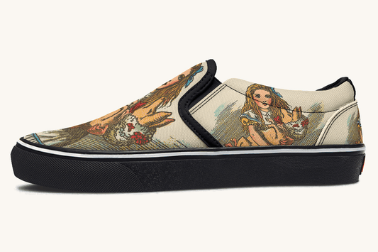 Cradle The Pig Alice in Wonderland Slip On Shoes - Jaded Lament