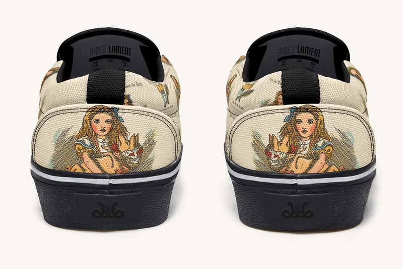 Cradle The Pig Alice in Wonderland Slip On Shoes - Jaded Lament
