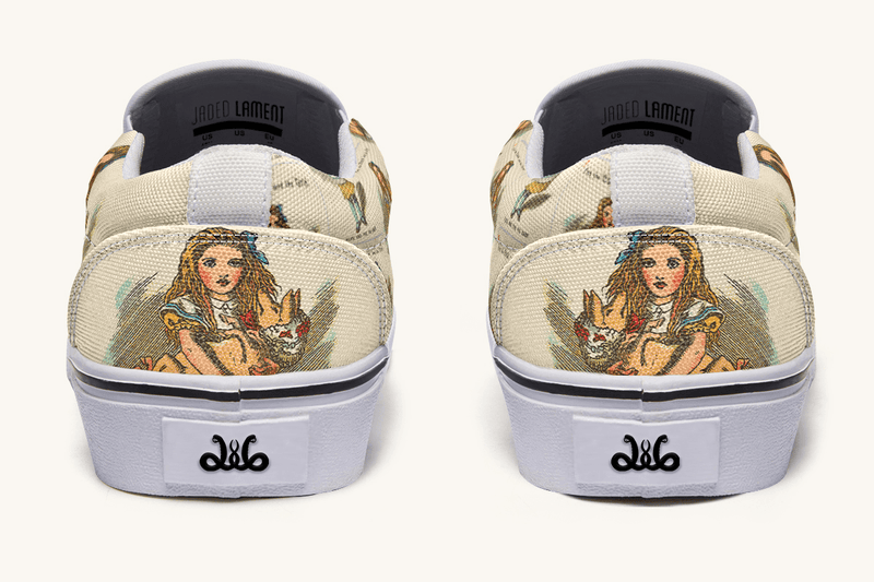 Cradle The Pig Alice in Wonderland Slip On Shoes - Jaded Lament