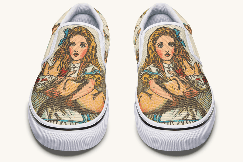 Cradle The Pig Alice in Wonderland Slip On Shoes - Jaded Lament