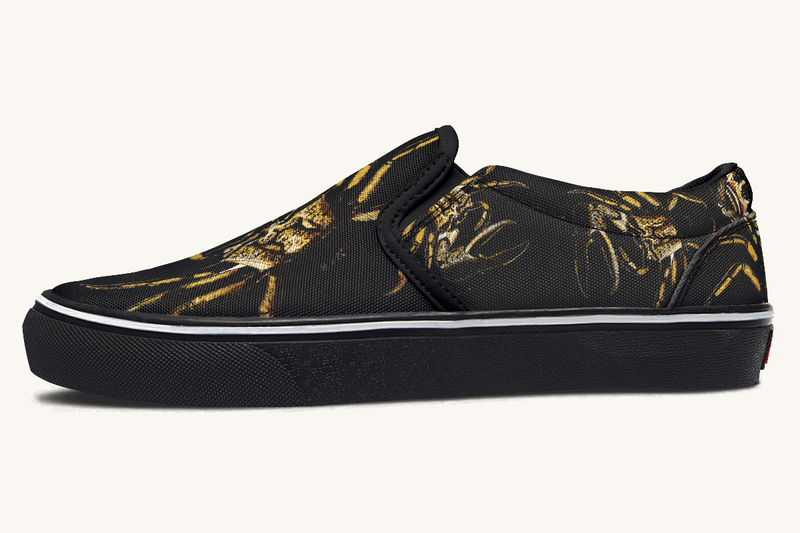 Crawl The Sea Of Stars Black Slip On Shoes - Jaded Lament