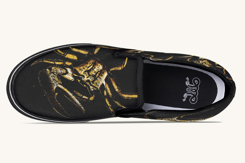 Crawl The Sea Of Stars Black Slip On Shoes - Jaded Lament