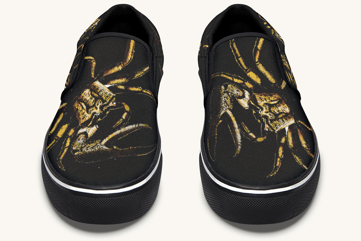 Crawl The Sea Of Stars Black Slip On Shoes - Jaded Lament
