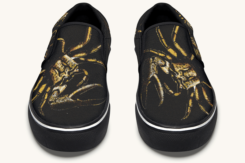 Crawl The Sea Of Stars Black Slip On Shoes - Jaded Lament