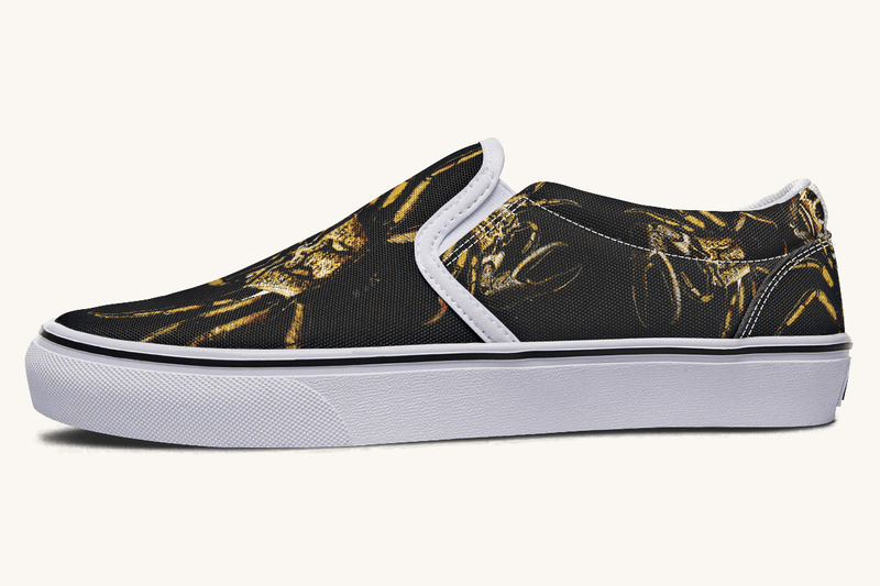 Crawl The Sea Of Stars Black Slip On Shoes - Jaded Lament
