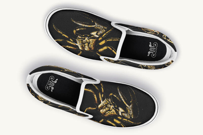 Crawl The Sea Of Stars Black Slip On Shoes - Jaded Lament