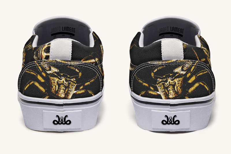 Crawl The Sea Of Stars Black Slip On Shoes - Jaded Lament