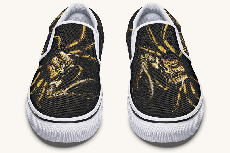 Crawl The Sea Of Stars Black Slip On Shoes - Jaded Lament