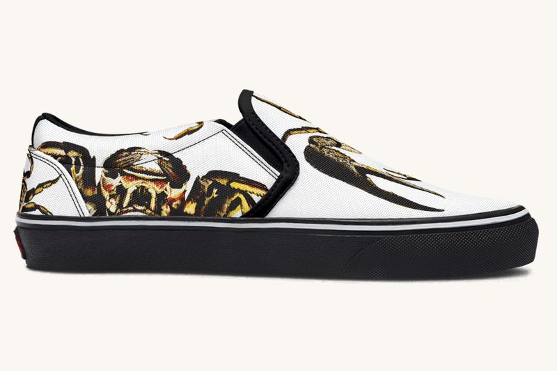 Crawl The Sea Of Stars White with Gold Slip On Shoes - Jaded Lament